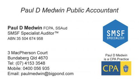 Paul D Medwin FCPA SSAud - Byron Bay Accountants 3