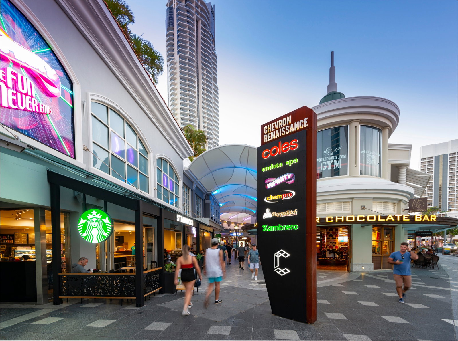 Chevron Renaissance Shopping Centre Logo and Images