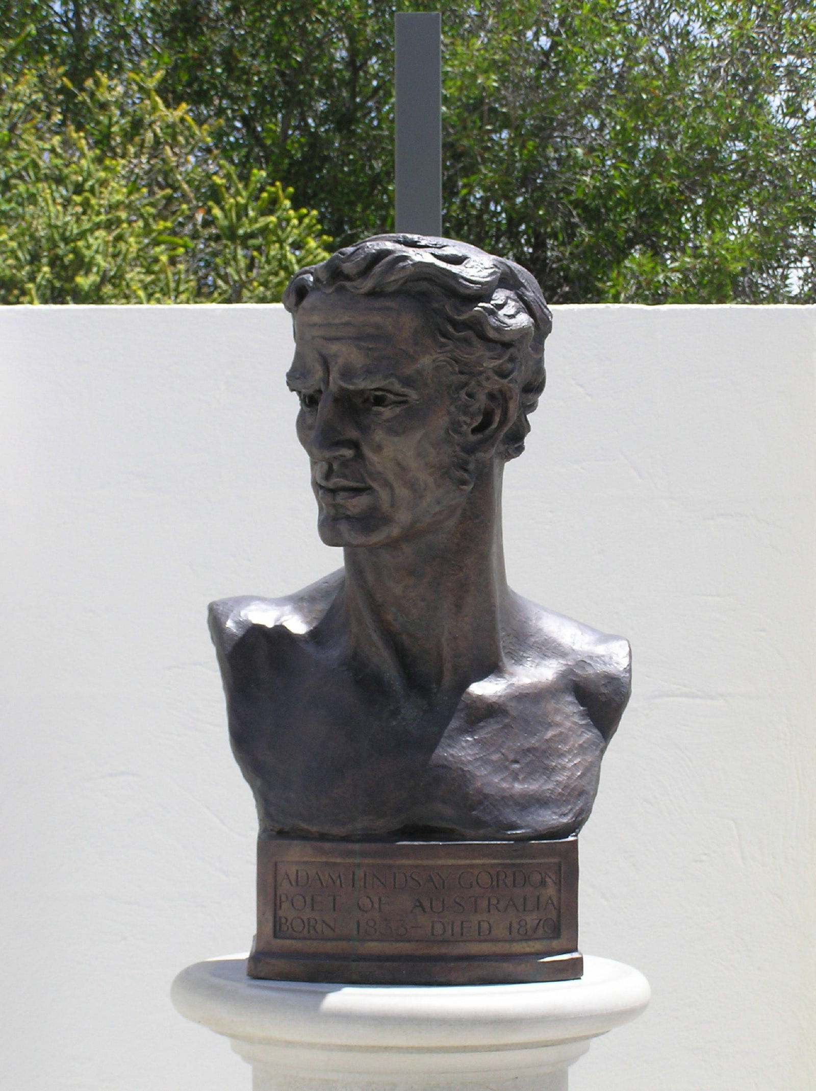 Adam Lindsay Gordon Bronze Bust Logo and Images