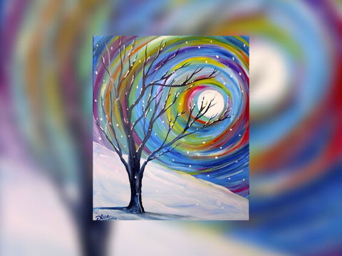 Grab A Glass Of Wine And Learn To Paint 'Rainbow Snow'! - Carnarvon Accommodation 0
