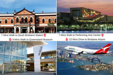 South Brisbane Funky 1 BED Parking Qsb027-18 - Casino Accommodation 1