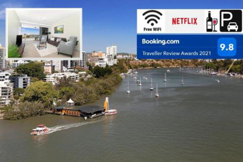 Amazing River View 3 Bedroom Apartment Brisbane CBD Netflix Fast Wifi Carpark - Hobart Tourism 0