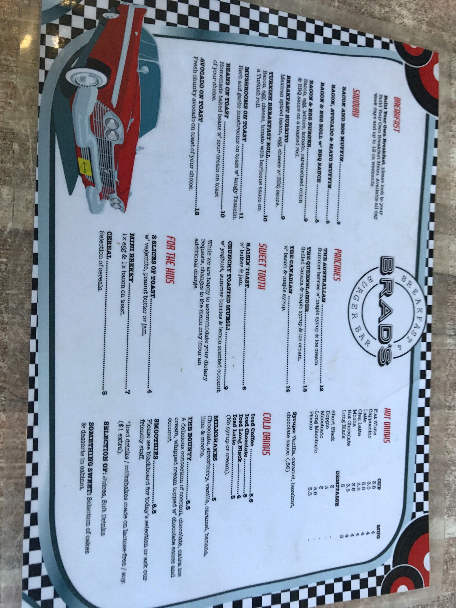 Brad's Breakfast & Burger Bar Logo and Images