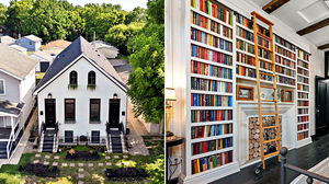 Home worth $1.6M with 7,000 books and floor-to-ceiling shelves touted for 'charm and character'