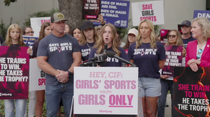 'Save Girls Sports' rally rocks California sports league meeting amid state's trans athlete battle vs Trump